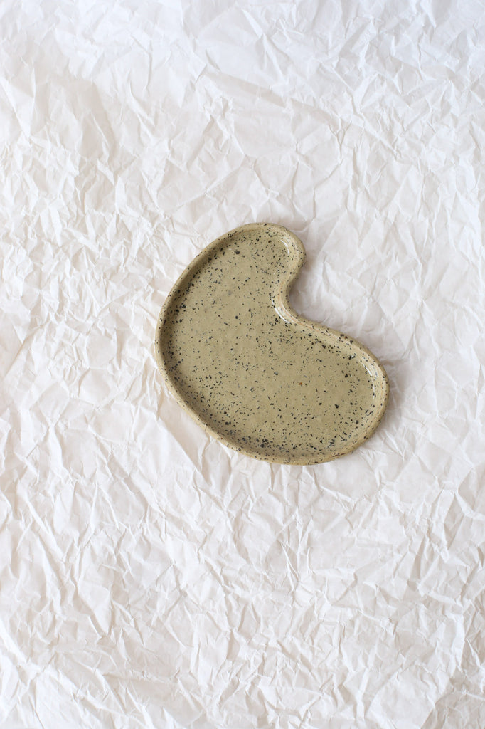 Free Form Puddle Plate by Clay Club, Small, Cork Clay with Sheer Glaze