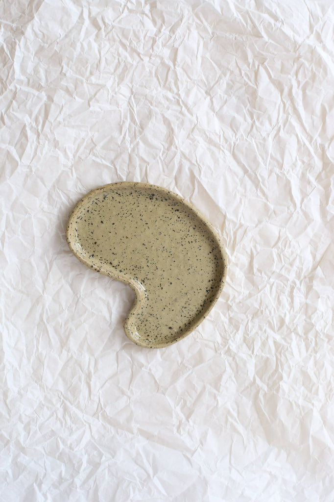 Free Form Puddle Plate by Clay Club, Small, Cork Clay with Sheer Glaze